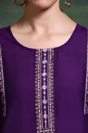 Women Ethnic Motifs Embroidered Kurta with Trousers & Dupatta