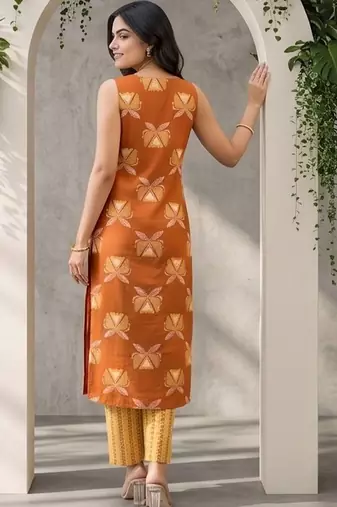 Women Ethnic Motifs Printed Regular Kurta with Trousers