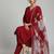 Women Floral Regular Thread Work Kurta with Trousers & With Dupatta
