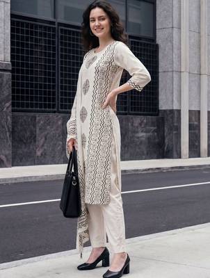 Women Ethnic Motifs Printed Regular Pure Cotton Kurta with Trousers & With Dupatta 5