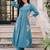 Women Floral Embroidered Pleated Thread Work Pure Cotton Kurta with Trousers