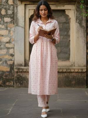 Pure Cotton Printed Kurta with Trousers 2
