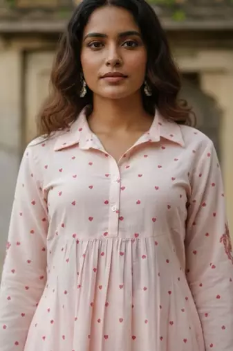 Pure Cotton Printed Kurta with Trousers