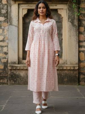 Pure Cotton Printed Kurta with Trousers 4
