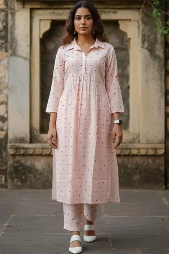 Pure Cotton Printed Kurta with Trousers