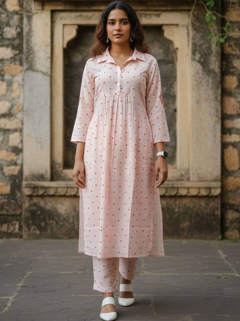 Pure Cotton Printed Kurta with Trousers