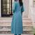 Women Floral Embroidered Pleated Thread Work Pure Cotton Kurta with Trousers