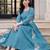 Women Floral Embroidered Pleated Thread Work Pure Cotton Kurta with Trousers