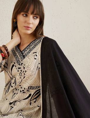 Printed Regular Mirror Work Pure Cotton Kurta with Trousers & Dupatta 2