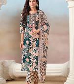 Women Floral Printed Regular Kurta with Trousers & With Dupatta