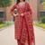 Women Ethnic Motifs Printed Regular Thread Work Pure Cotton Kurta with Trousers & With Dupatta