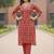Women Ethnic Motifs Printed Regular Thread Work Pure Cotton Kurta with Trousers & With Dupatta