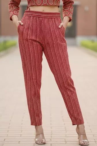 Women Ethnic Motifs Printed Regular Thread Work Pure Cotton Kurta with Trousers & With Dupatta