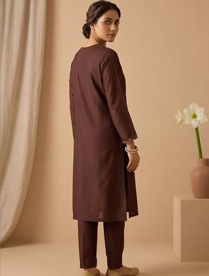 Women Ethnic Motifs Embroidered Regular Thread Work Kurta with Trousers & With Dupatta 5