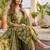 Women Floral Printed Regular Thread Work Kurta with Trousers & With Dupatta