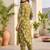 Women Floral Printed Regular Thread Work Kurta with Trousers & With Dupatta