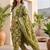 Women Floral Printed Regular Thread Work Kurta with Trousers & With Dupatta