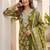 Women Floral Printed Regular Thread Work Kurta with Trousers & With Dupatta