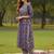 Floral Printed V-Neck Angrakha A-Line Kurta With Trousers & Dupatta