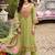 Women Floral Embroidered Regular Thread Work Cotton Kurta with Trousers & Dupatta