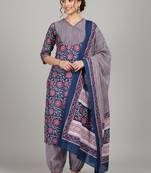 Women Floral Printed Regular Gotta Patti Kurta with Salwar & With Dupatta