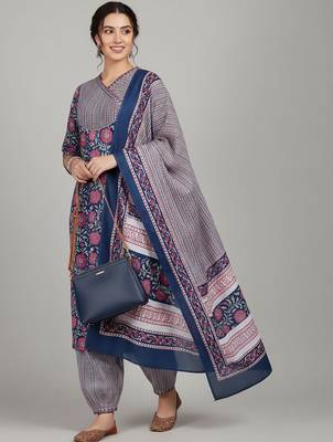 Women Floral Printed Regular Gotta Patti Kurta with Salwar & With Dupatta 6