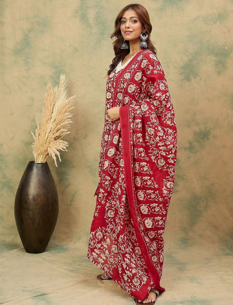 Women Ethnic Motifs Printed Kurta with Trousers & Dupatta