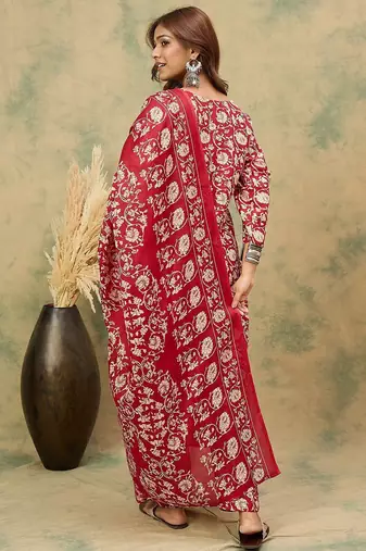 Women Ethnic Motifs Printed Kurta with Trousers & Dupatta