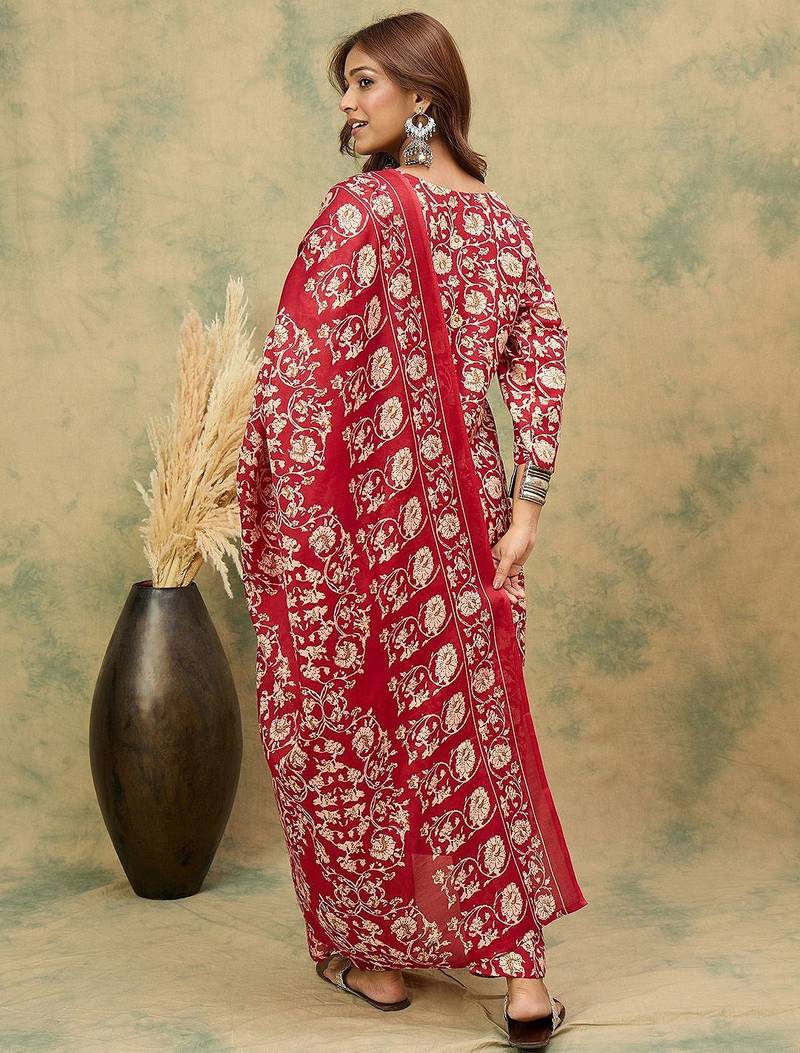 Women Ethnic Motifs Printed Kurta with Trousers & Dupatta
