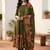Women Floral Empire Thread Work Pure Cotton Kurta with Trousers & With Dupatta