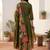 Women Floral Empire Thread Work Pure Cotton Kurta with Trousers & With Dupatta