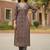 Women Ethnic Motifs Printed Regular Thread Work Pure Cotton Kurta with Trousers & With Dupatta