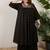 Plus Size Black Embroidered A-Line Kurta Palazzos Set