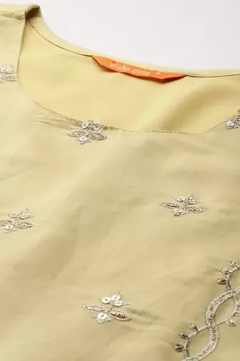 Ethnic Motifs Embroidered Kurta With Trousers & Dupatta