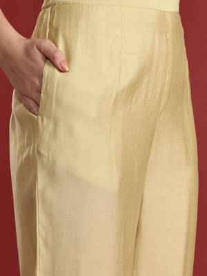 Ethnic Motifs Embroidered Kurta With Trousers & Dupatta 4