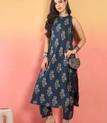 Floral Printed Round-Neck Kurta With Trousers