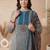 Women Printed Regular Beads and Stones Pure Cotton Kurta with Trousers & With Dupatta