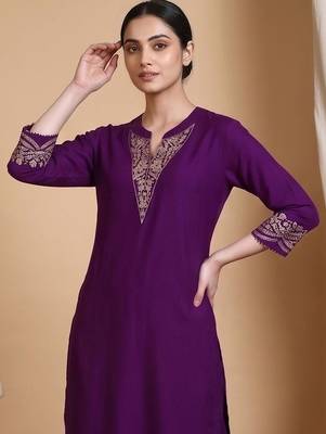 Women Ethnic Motifs Embroidered Regular Thread Work Kurta with Trousers & With Dupatta 2
