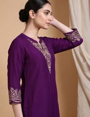 Women Ethnic Motifs Embroidered Regular Thread Work Kurta with Trousers & With Dupatta 6