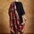 Floral Yoke Design V-Neck Straight Kurta With Trousers And Dupatta