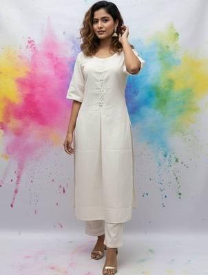 Women Ethnic Motifs Regular Thread Work Kurta with Trousers & With Dupatta 4
