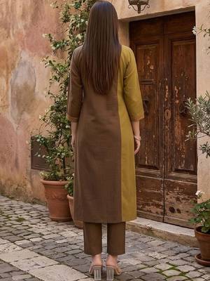 Women Regular Thread Work Kurta with Trousers 3