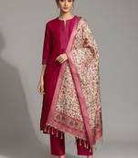 Women Ethnic Motifs Regular Kurta with Trousers & With Dupatta