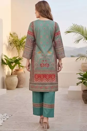 Women Ethnic Motifs Printed Regular Chanderi Silk Kurta with Palazzos