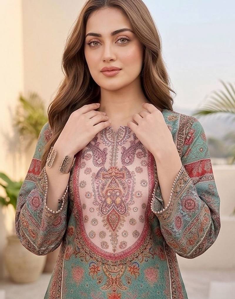 Women Ethnic Motifs Printed Regular Chanderi Silk Kurta with Palazzos