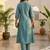 Women Yoke Design Regular Kurta with Trousers
