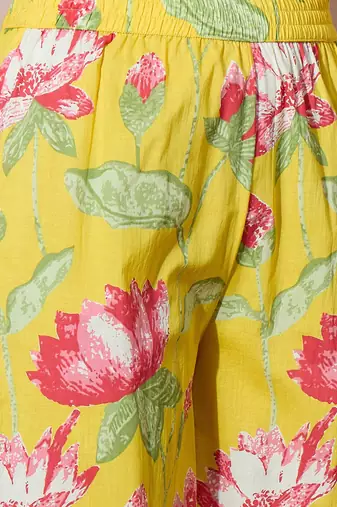 Women Floral Printed Regular Kurta with Palazzos