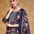 Floral Printed Thread Work Straight Kurta With Trousers & Dupatta