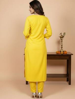 Women Ethnic Motifs Embroidered Regular Thread Work Kurta with Trousers & With Dupatta 2