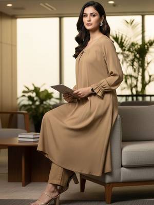 Women Regular Kurta with Trousers 5